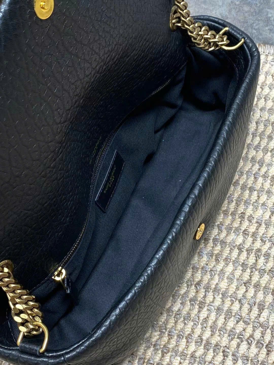 Saint Laurent Calypso Bag in Grained Lambskin - Image 7