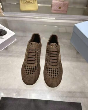 Prada Collapse Crochet Laced Sneakers