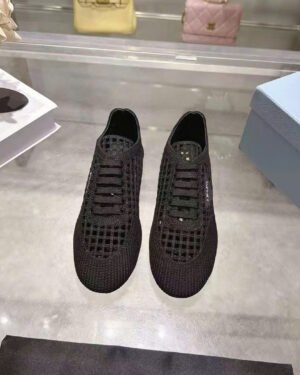 Prada Collapse Crochet Laced Sneakers