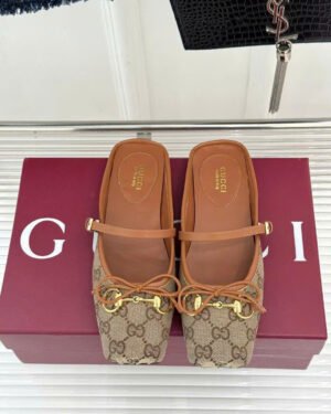 Gucci Horsebit Strap Ballet Flats & Mules