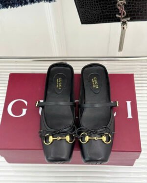 Gucci Horsebit Strap Ballet Flats & Mules
