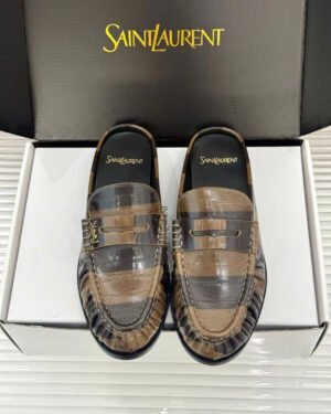 Saint Laurent Le Loafer Unisex Leather Mules