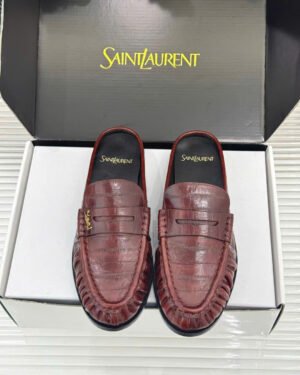 Saint Laurent Le Loafer Unisex Leather Mules