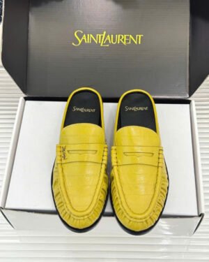 Saint Laurent Le Loafer Unisex Leather Mules