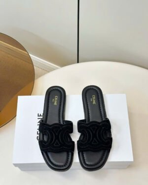 Celine Marina Triomphe Mule in Suede Calfskin