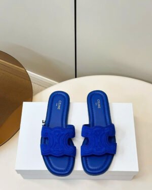 Celine Marina Triomphe Mule in Suede Calfskin