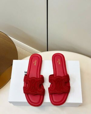 Celine Marina Triomphe Mule in Suede Calfskin